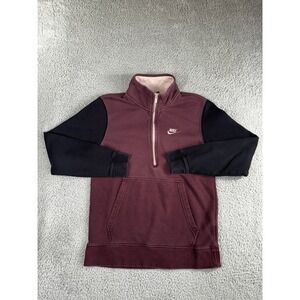 Nike Sweatshirt Women‎ Small Half Zip Colorblock Mock Neck Sporty Pullover